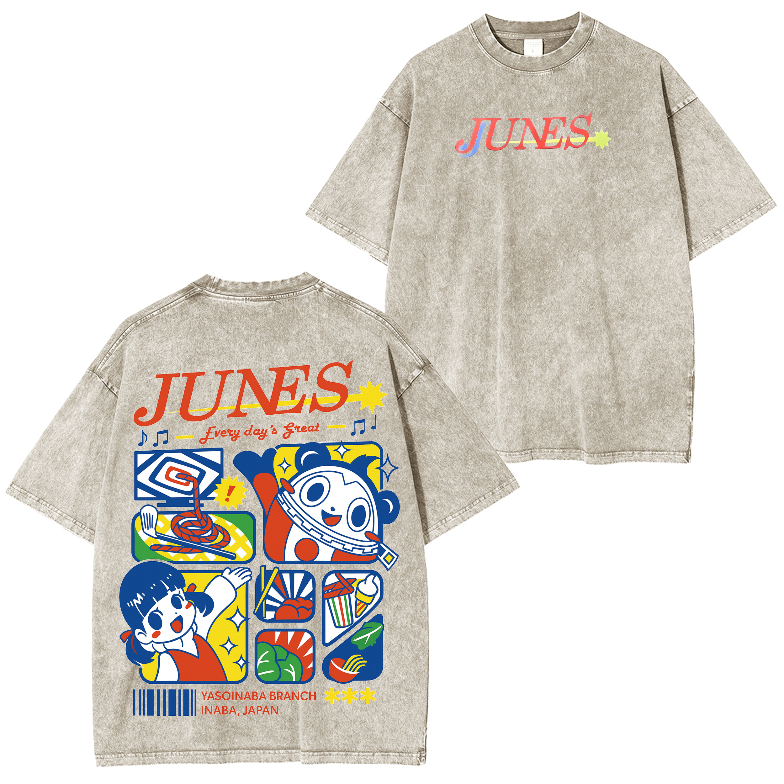 Persona 4 Junes Vintage Unisex Washed T-Shirt