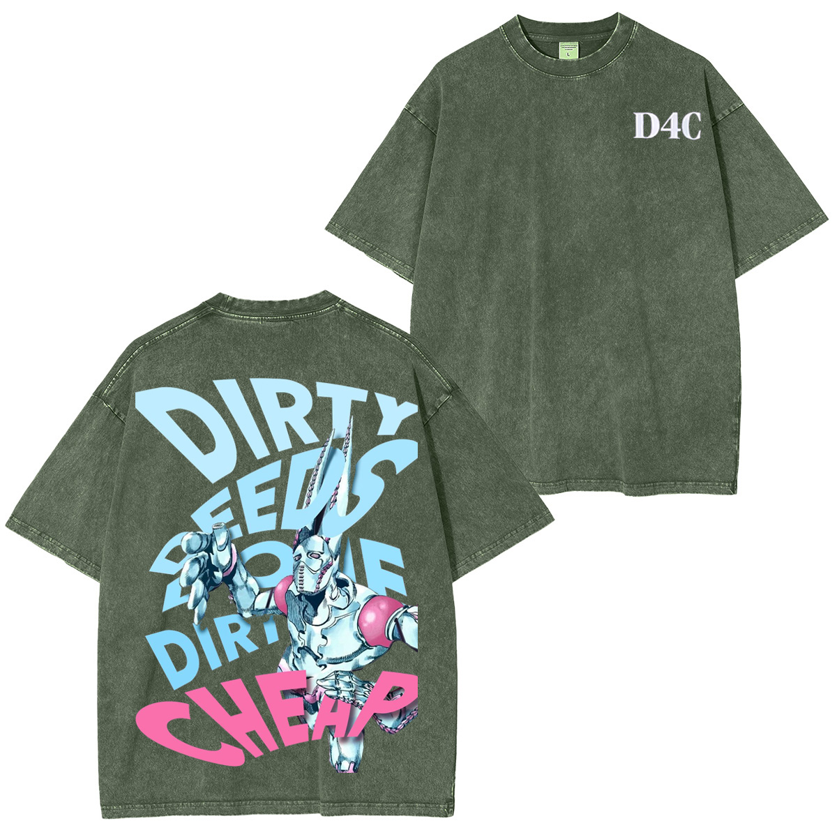 D4C JoJo's Bizarre Adventure Washed T-shirt/Crewneck/Hoodie