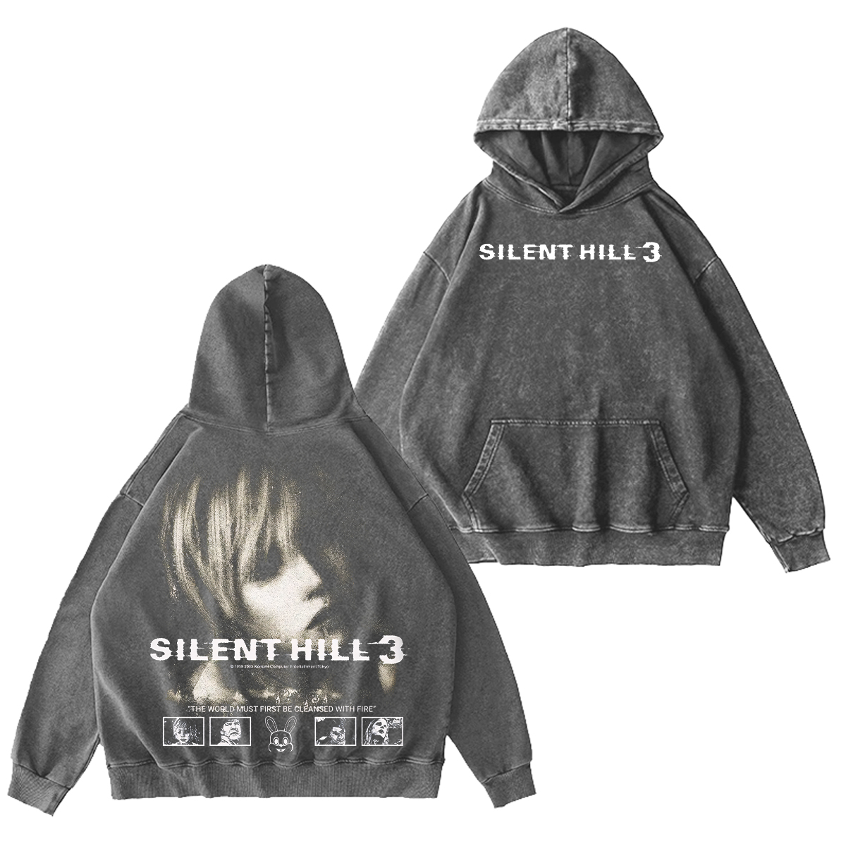 Silent Hill 3 Unisex Washed Hoodie