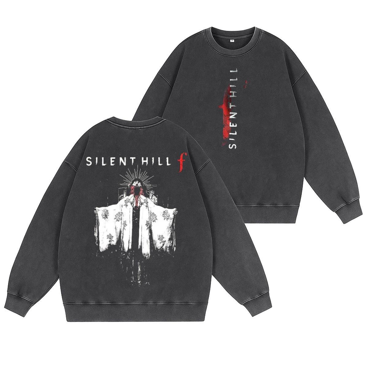 Silent Hill F Unisex Washed Crewneck Sweatshirt