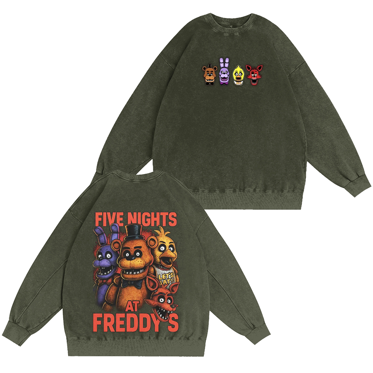 Five Nights at Freddy's Vintage Washed T-shirt/Crewneck/Hoodie