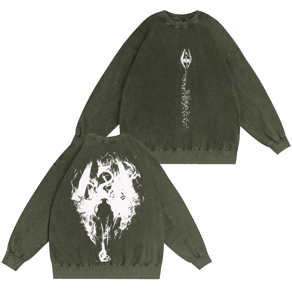 The Elder Scrolls V: Skyrim Vintage Unisex Washed Crewneck