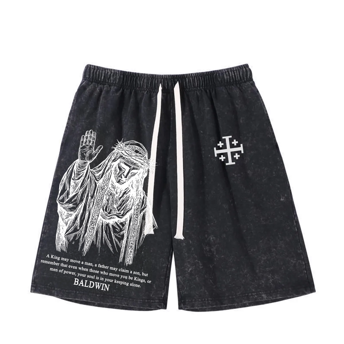 Baldwin IV never gave in to illness King of Jerusalem Vintage Washed Shorts/Pants