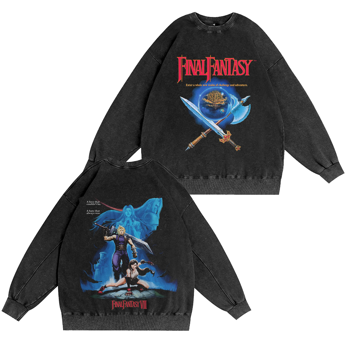 Final Fantasy VII Vintage Washed T-shirt/Crewneck/Hoodie