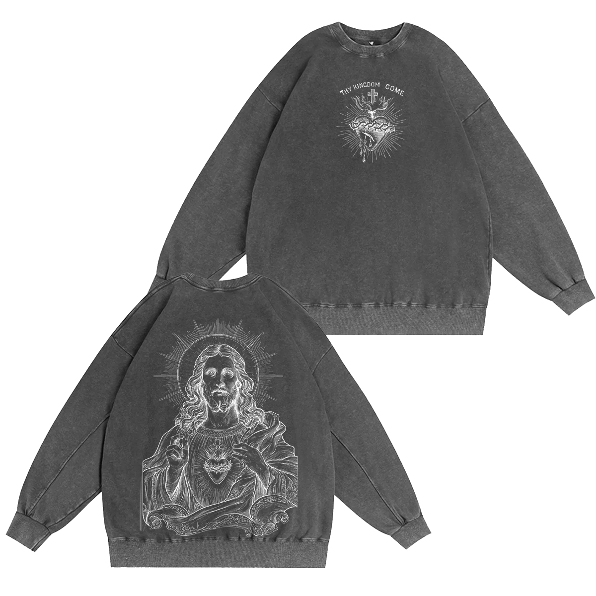 Sacred Heart of Jesus Vintage Washed T-shirt/Crewneck/Hoodie