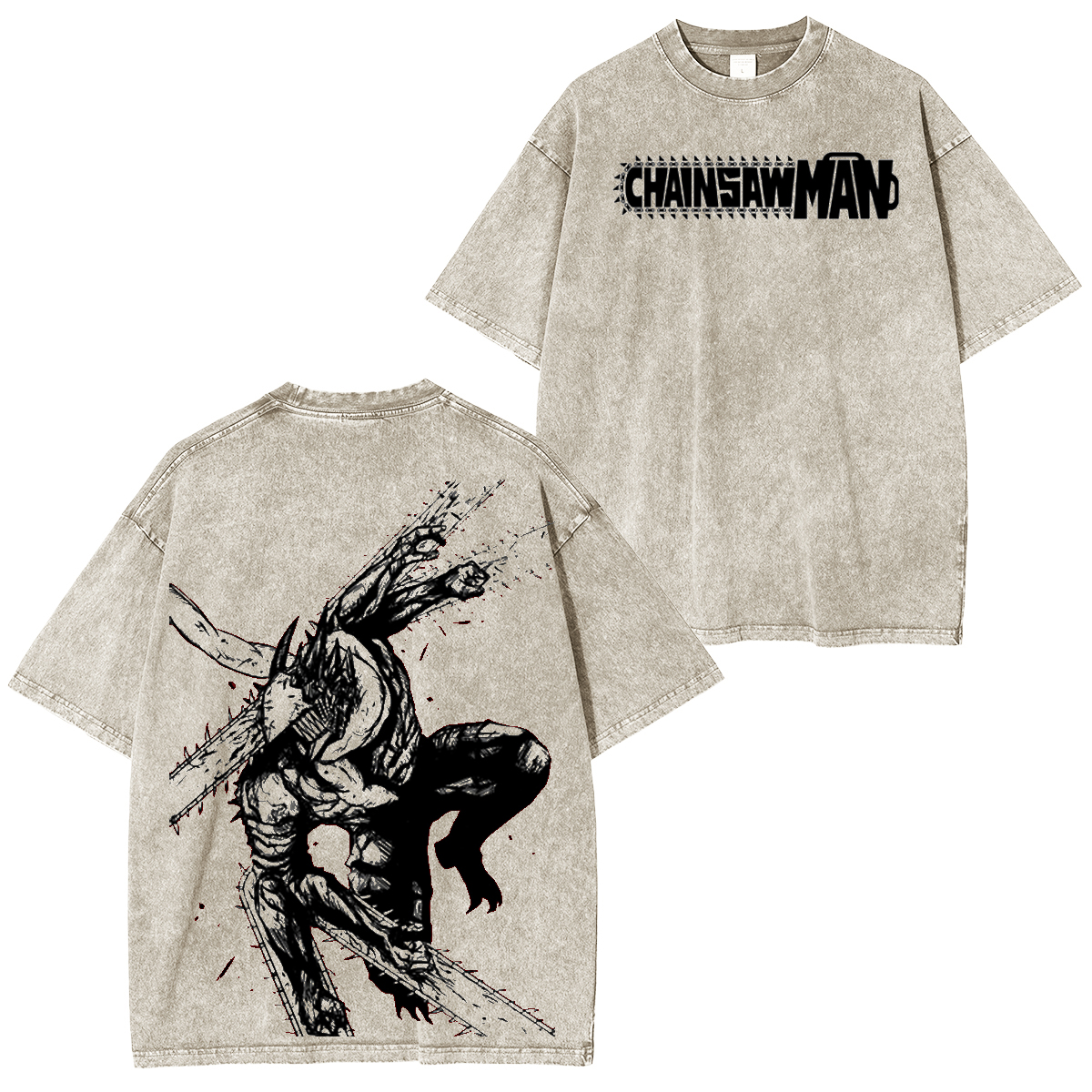 Chainsaw Man Vintage Washed T-shirt/Crewneck/Hoodie