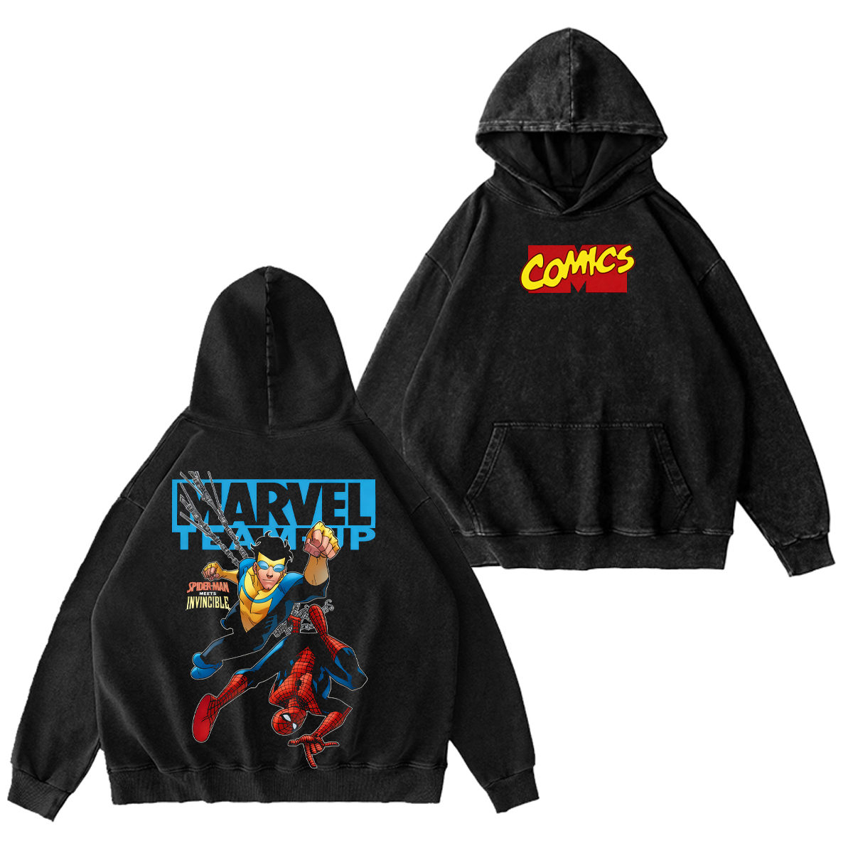 MARVEL TEAM UP Washed T-shirt/Crewneck/Hoodie