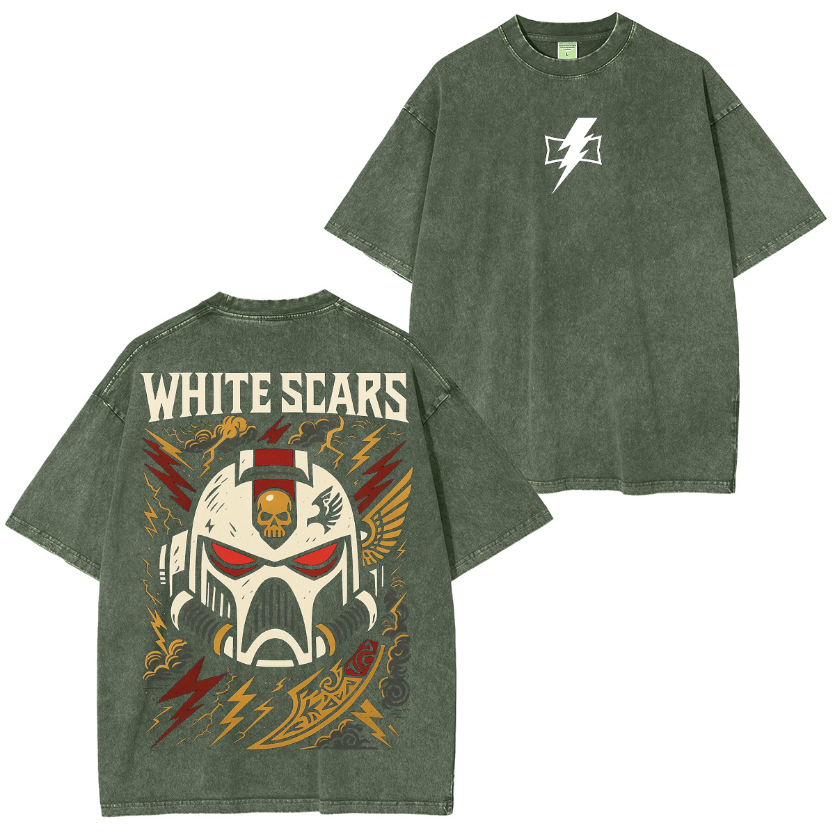 White Scars Warhammer 40K Vintage Washed T-shirt/Crewneck/Hoodie