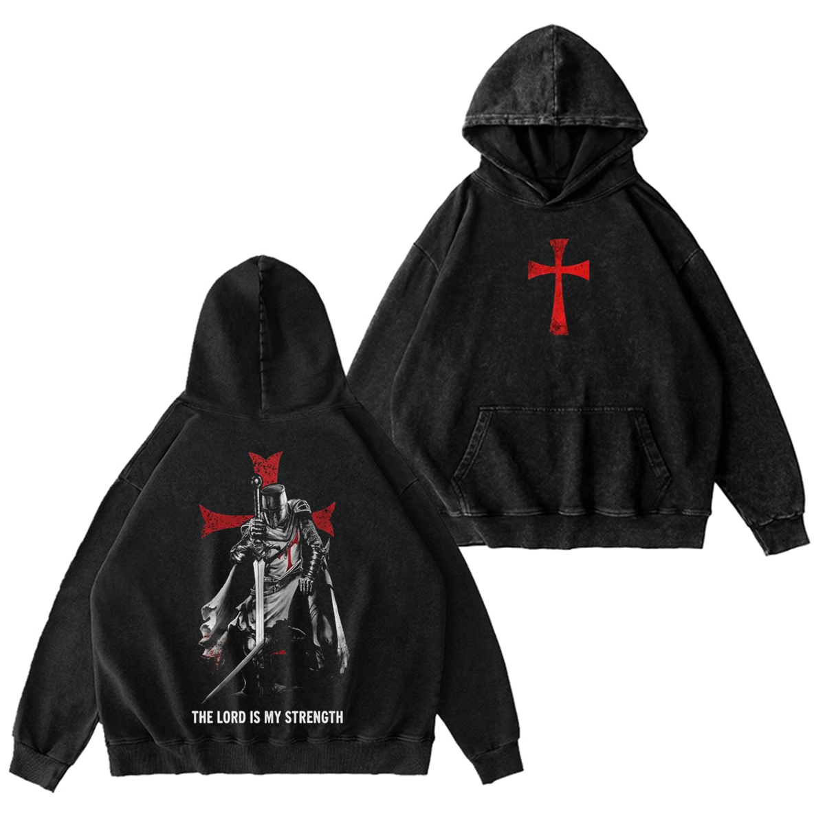 Templar Knight Tees Deus Vault Knight Templar Cross Unisex Washed T-shirt/Crewneck/Hoodie