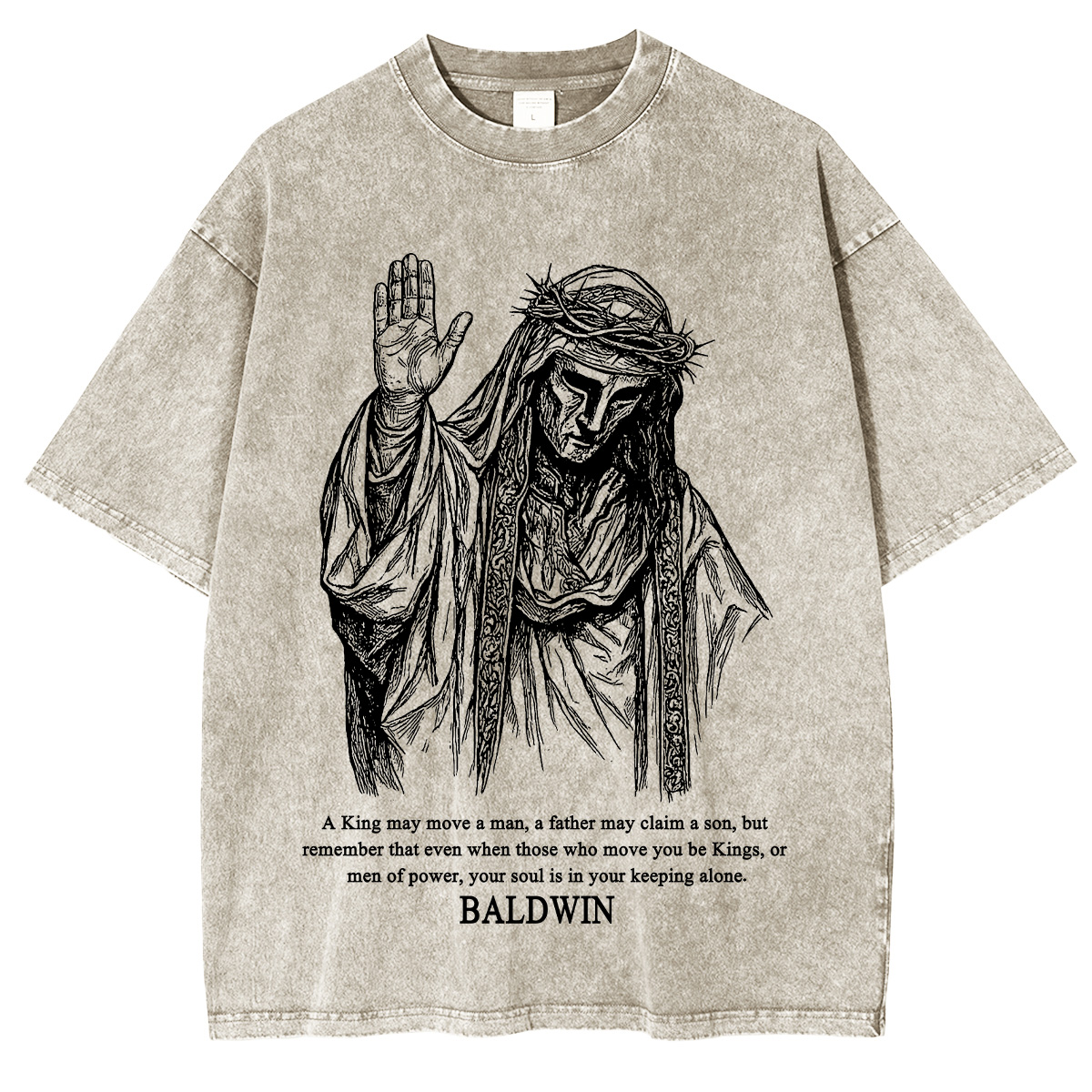 Baldwin IV never gave in to illness King of Jerusalem Washed Unisex T-Shirt