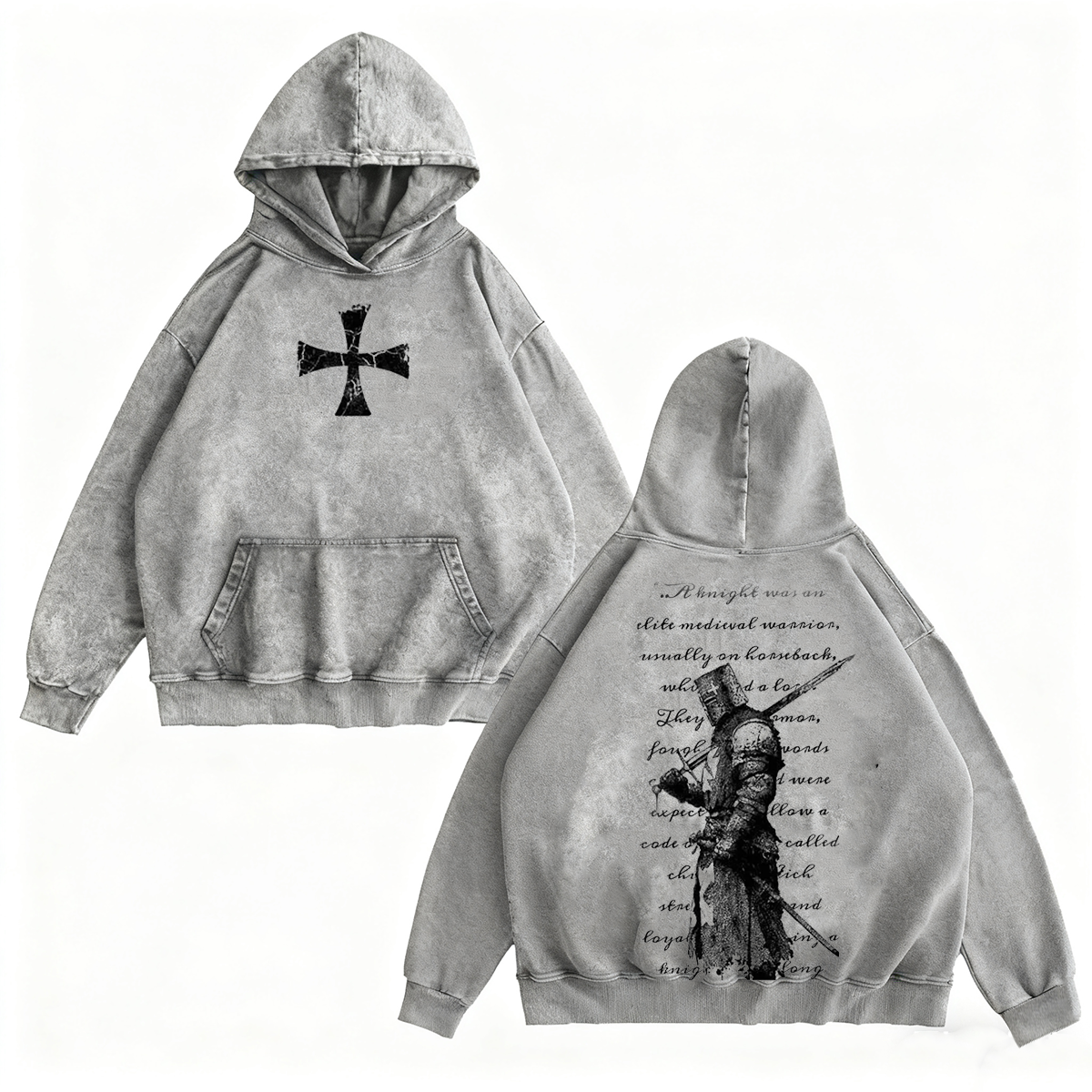 Crusader Knight Vintage Washed T-shirt/Crewneck/Hoodie