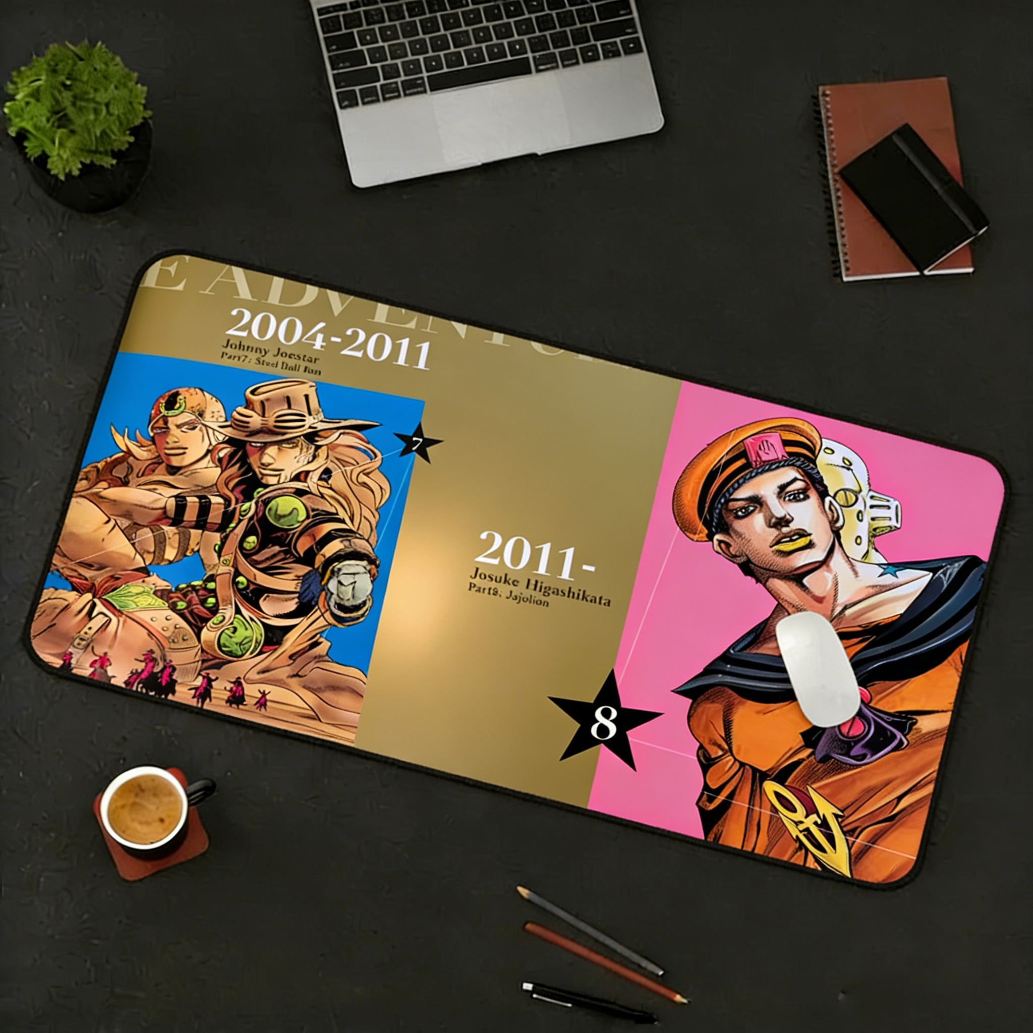 Jojo's Bizzare Adventure Johnny's Hirohiko Araki mouse pad