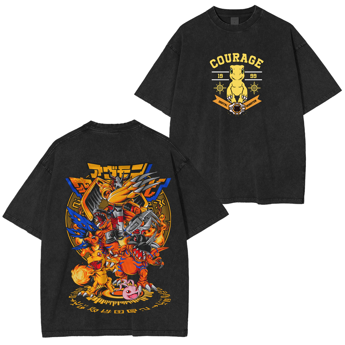 Digimon Metalgarurumon Washed T-shirt/Crewneck/Hoodie