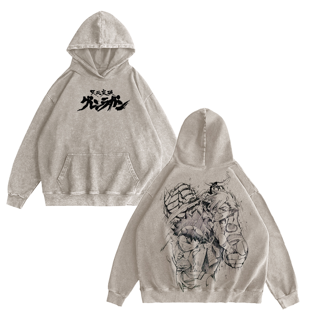 Tengen Toppa Gurren Lagann Washed T-shirt/Crewneck/Hoodie