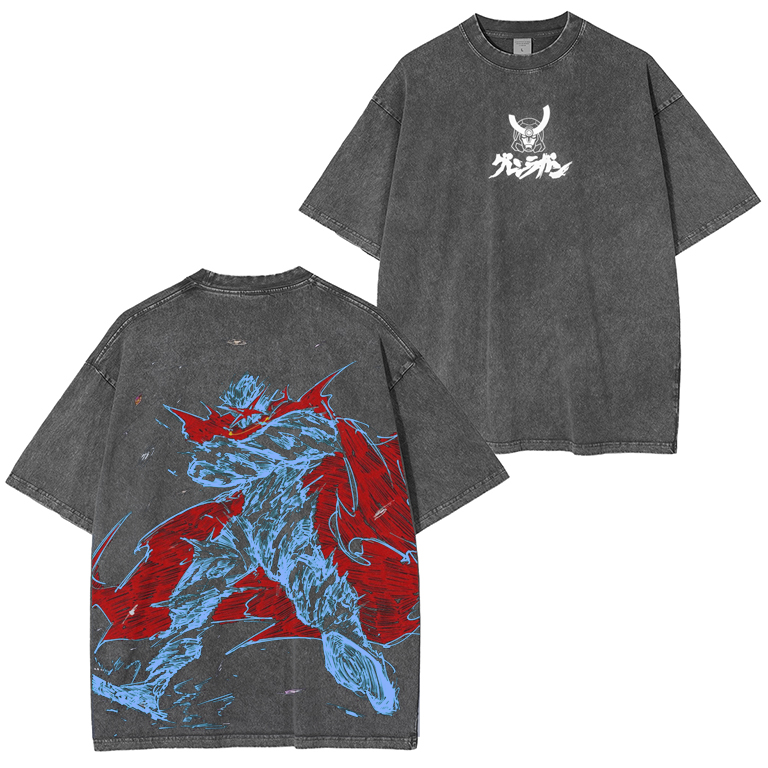 Tengen Toppa Gurren Lagann Vintage Unisex Washed T-Shirt