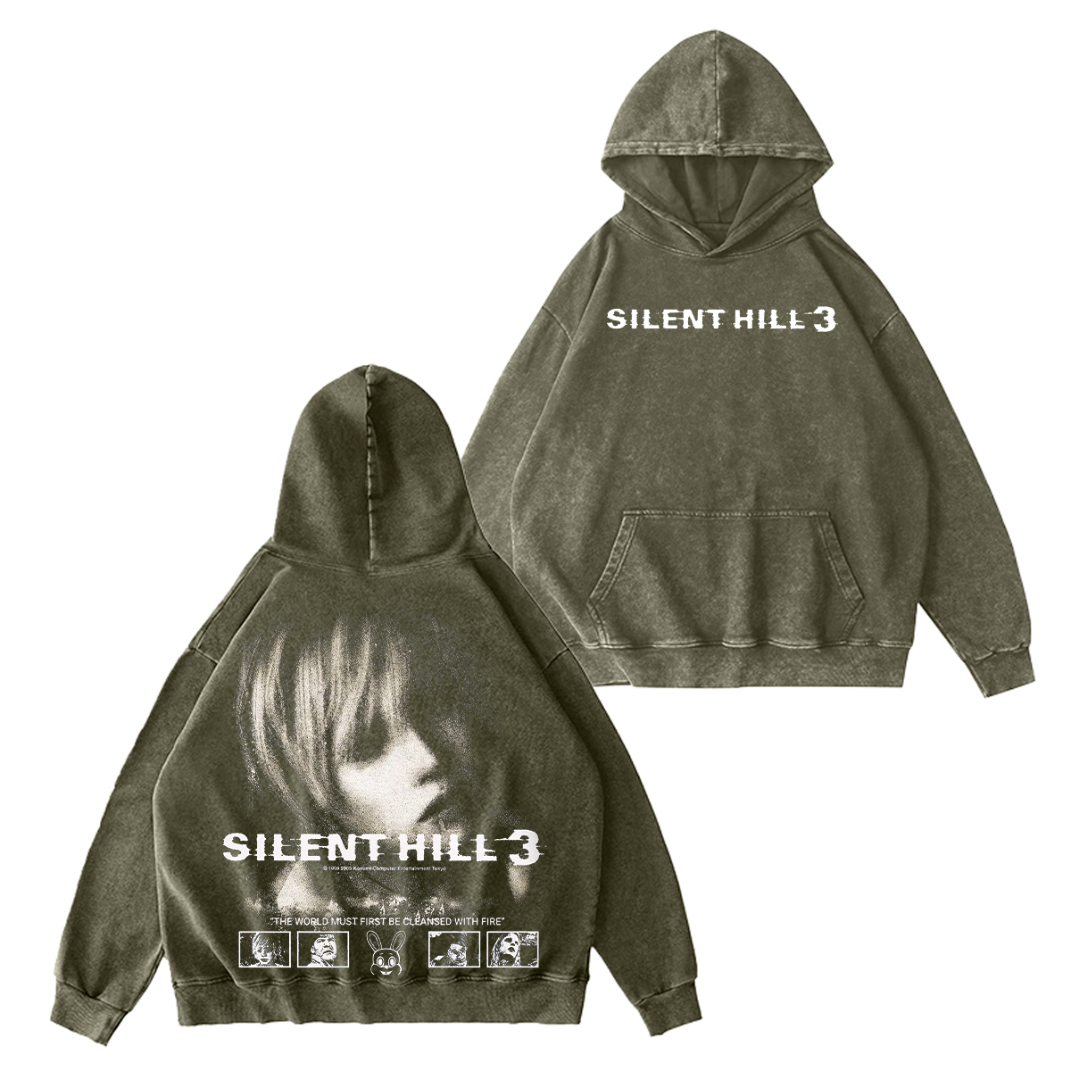 Silent Hill 3 Unisex Washed Hoodie