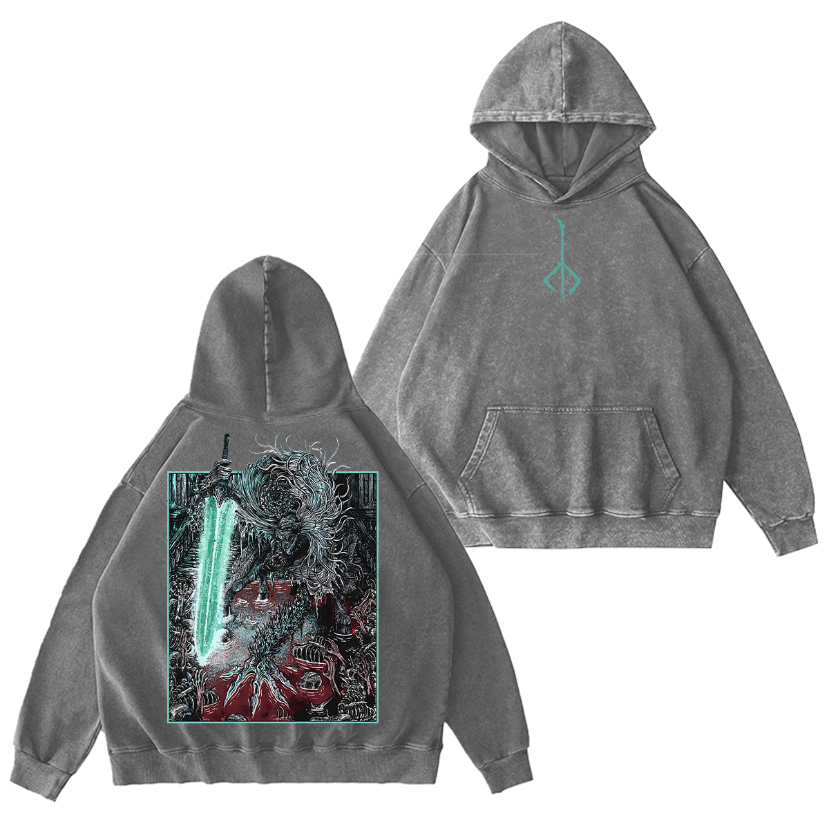 Bloodborne Ludwig The Accursed Holy Blade Grim Unisex Washed Hoodie