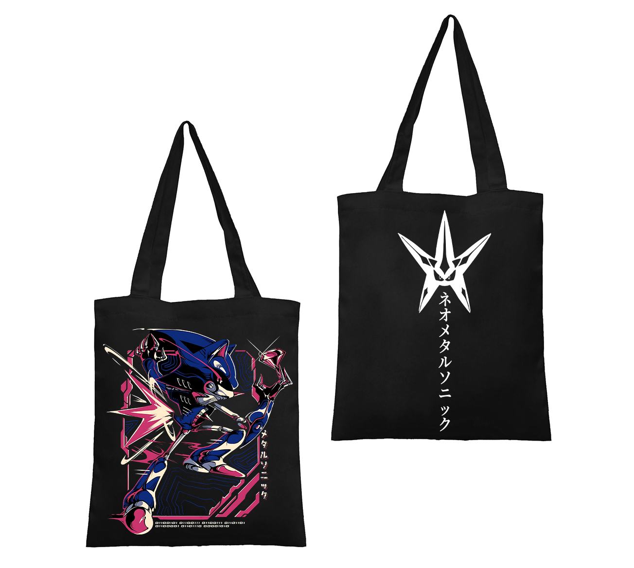Metal Sonic & Shadow Canvas Tote Bag