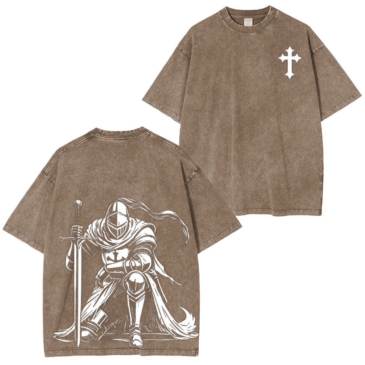 Crusader Knight Vintage Washed Unisex T-Shirt