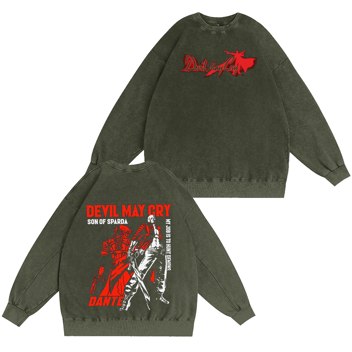 Devil May Cry Dante Vintage Washed T-shirt/Crewneck/Hoodie