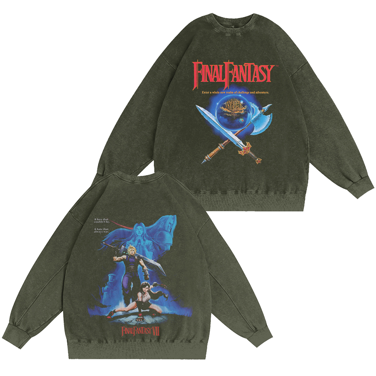 Final Fantasy VII Vintage Washed T-shirt/Crewneck/Hoodie