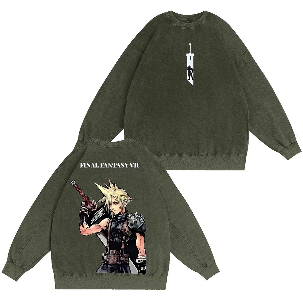 Final Fantasy VII Vintage Washed T-shirt/Crewneck/Hoodie