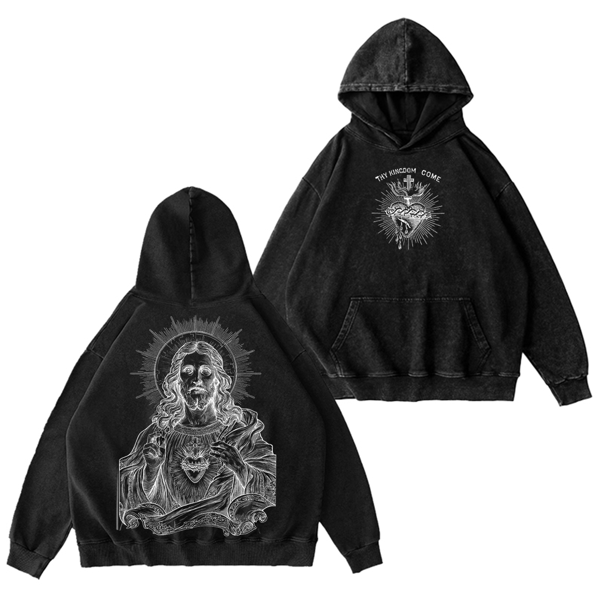 Sacred Heart of Jesus Vintage Washed T-shirt/Crewneck/Hoodie