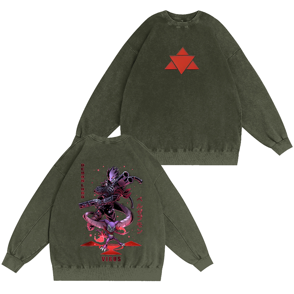 Digimon Beelzemon Vintage Washed T-shirt/Crewneck/Hoodie