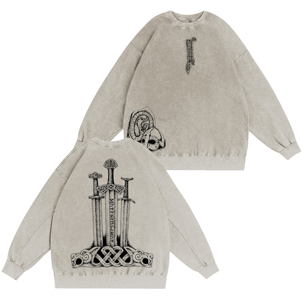 Summon ancient Viking energy Washed T-shirt/Crewneck/Hoodie