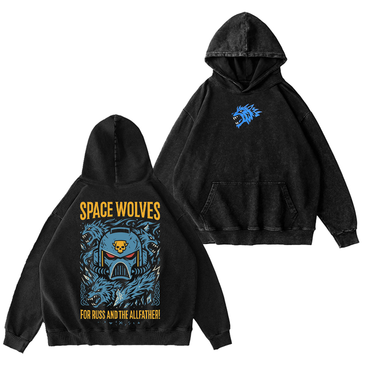 Space Wolves Warhammer 40k Vintage Washed T-shirt/Crewneck/Hoodie
