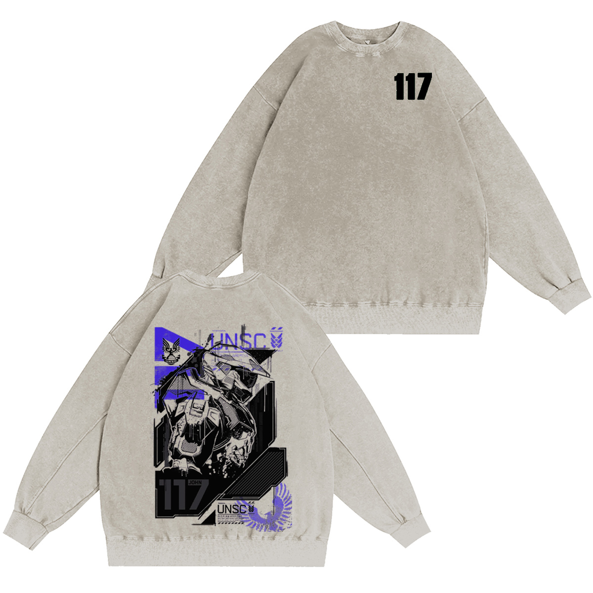 Master Chief Halo Vintage Washed T-shirt/Crewneck/Hoodie