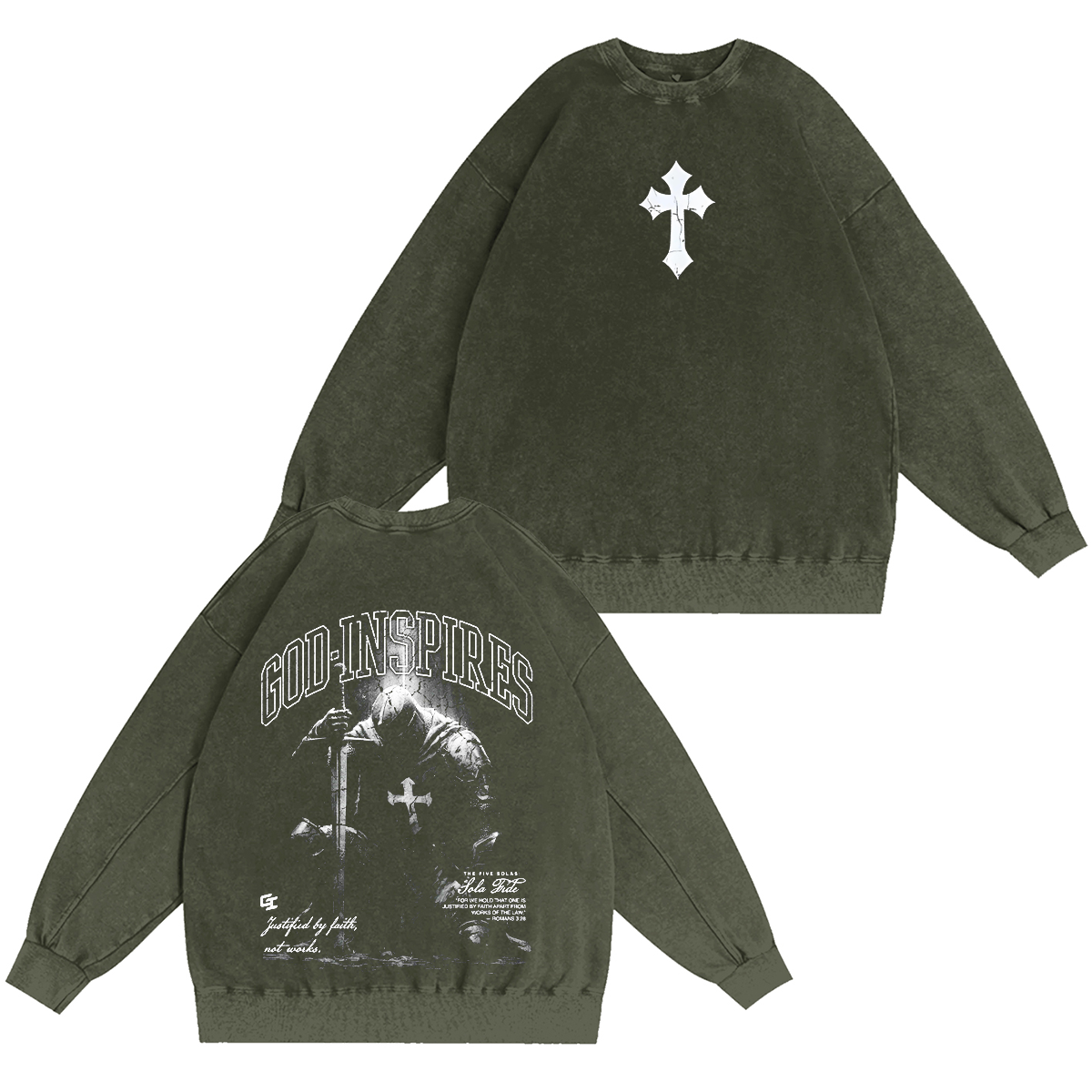 The Five Solas: Sola Fide' Washed T-shirt/Crewneck/Hoodie