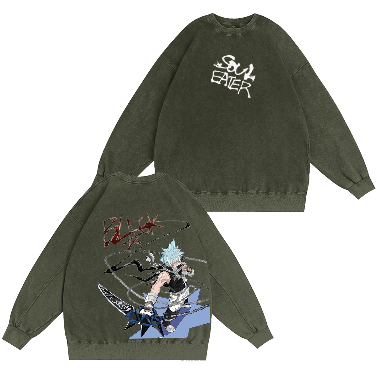 Soul Eater - BlackStar Unisex Washed T-shirt/Crewneck/Hoodie