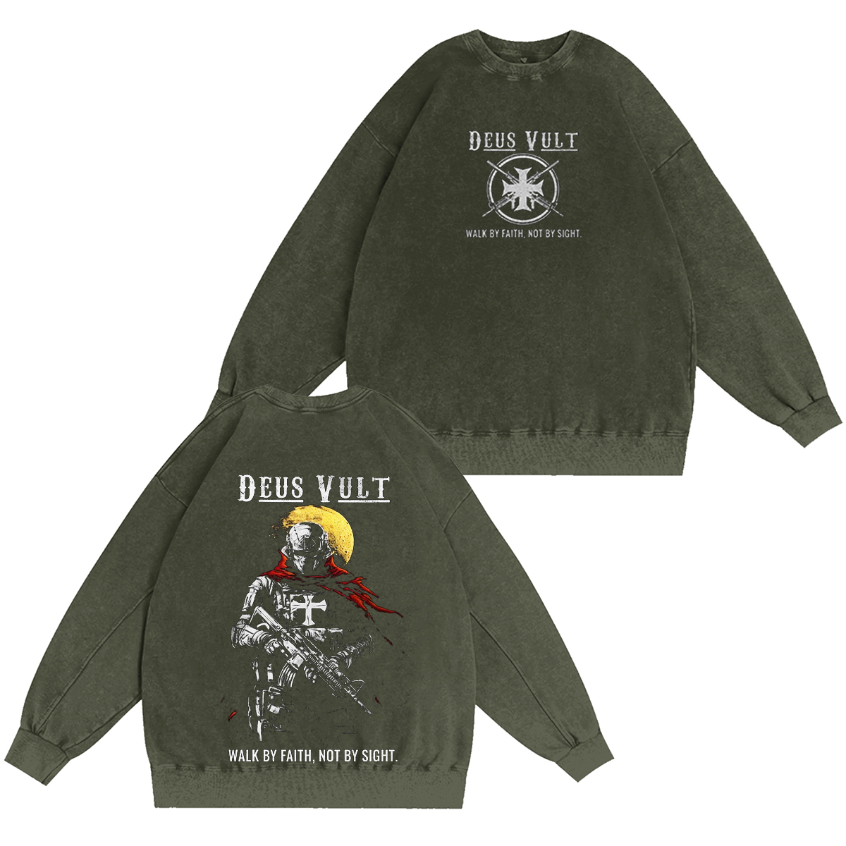 Deus Vult Unisex Washed T-shirt/Crewneck/Hoodie