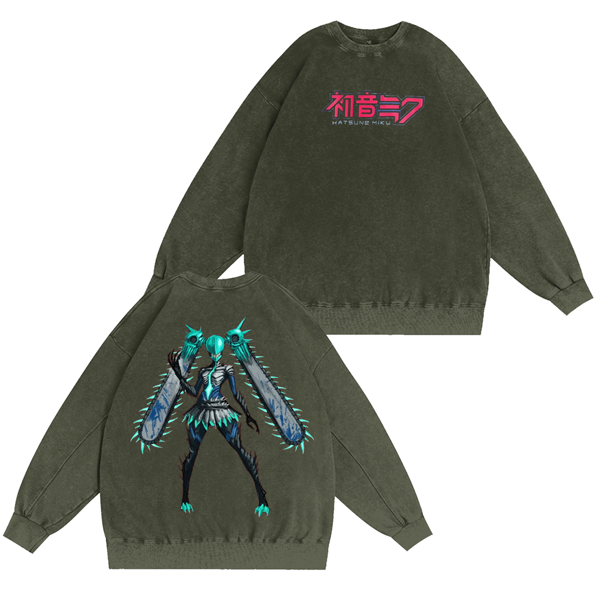Chainsaw Miku Unisex Washed T-shirt/Crewneck/Hoodie
