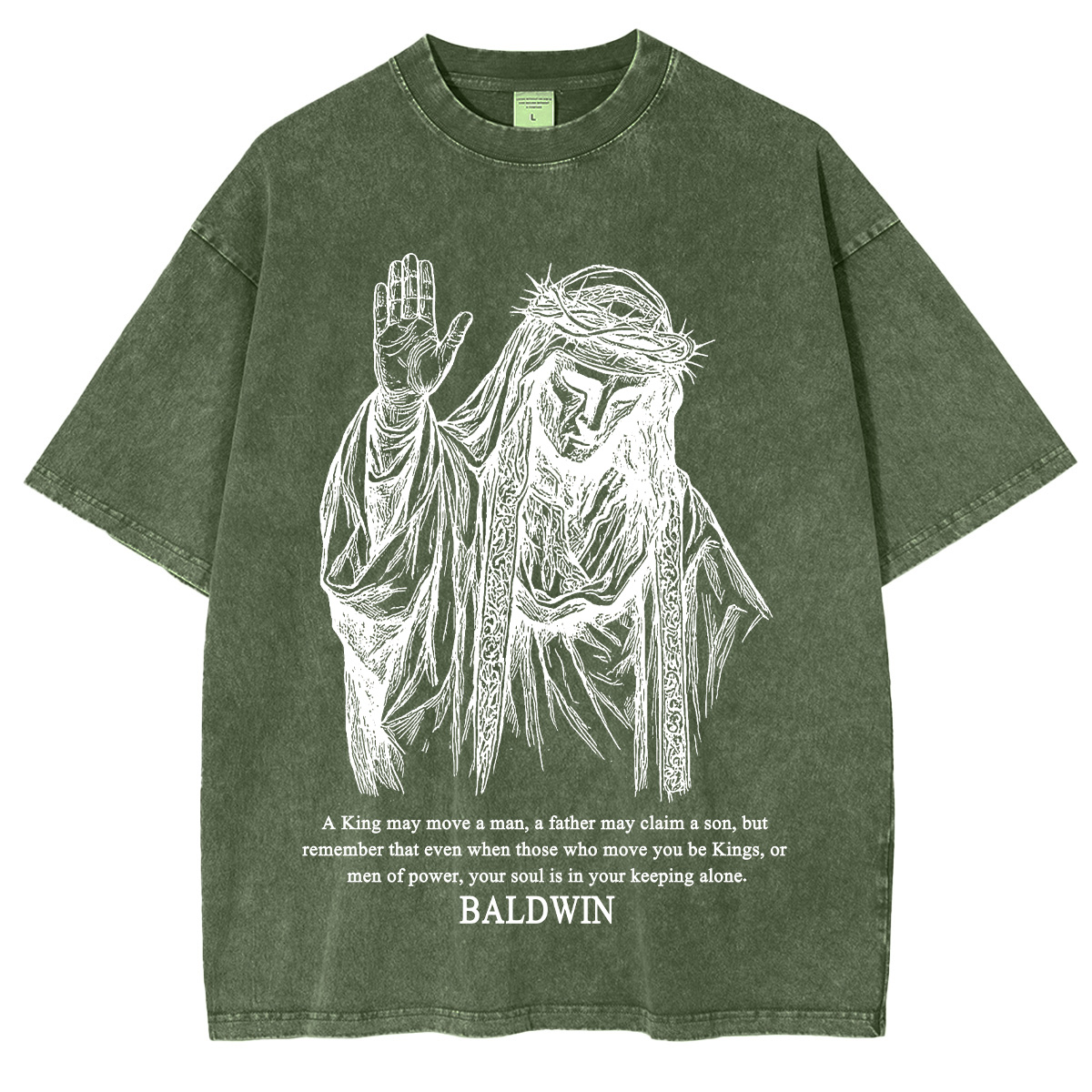 Baldwin IV never gave in to illness King of Jerusalem Washed Unisex T-Shirt