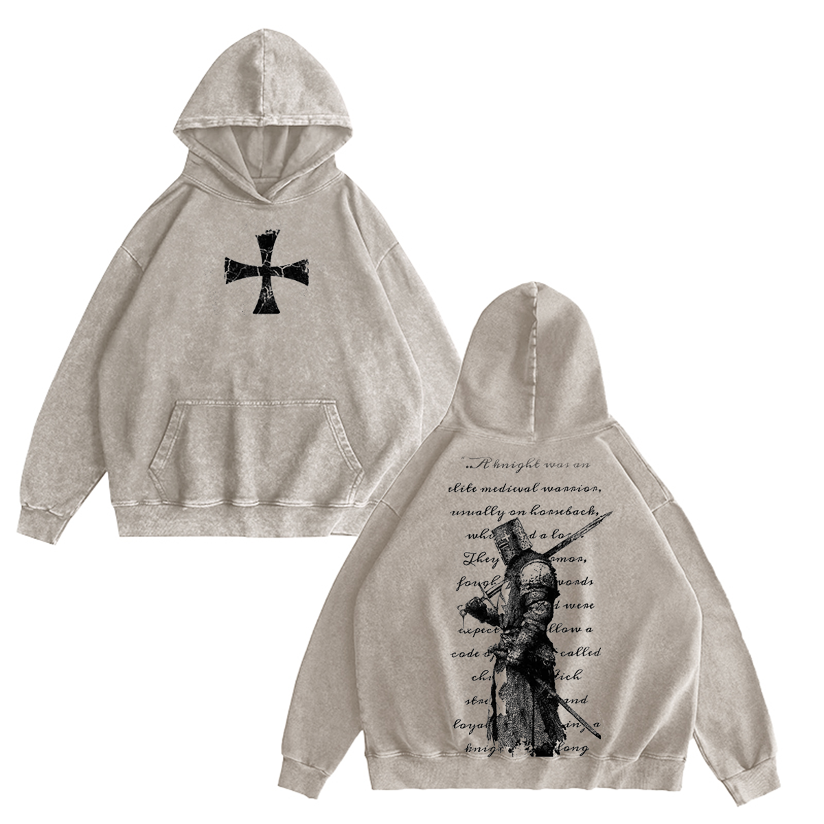 Crusader Knight Vintage Washed T-shirt/Crewneck/Hoodie