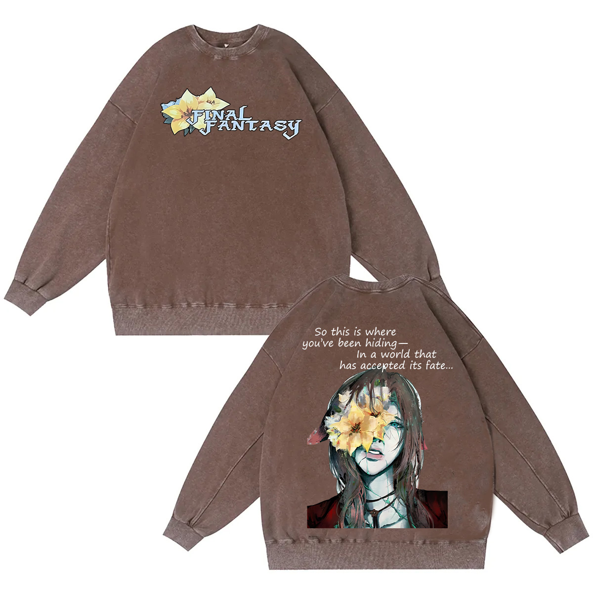 Final Fantasy Game Washed T-shirt/Crewneck/Hoodie