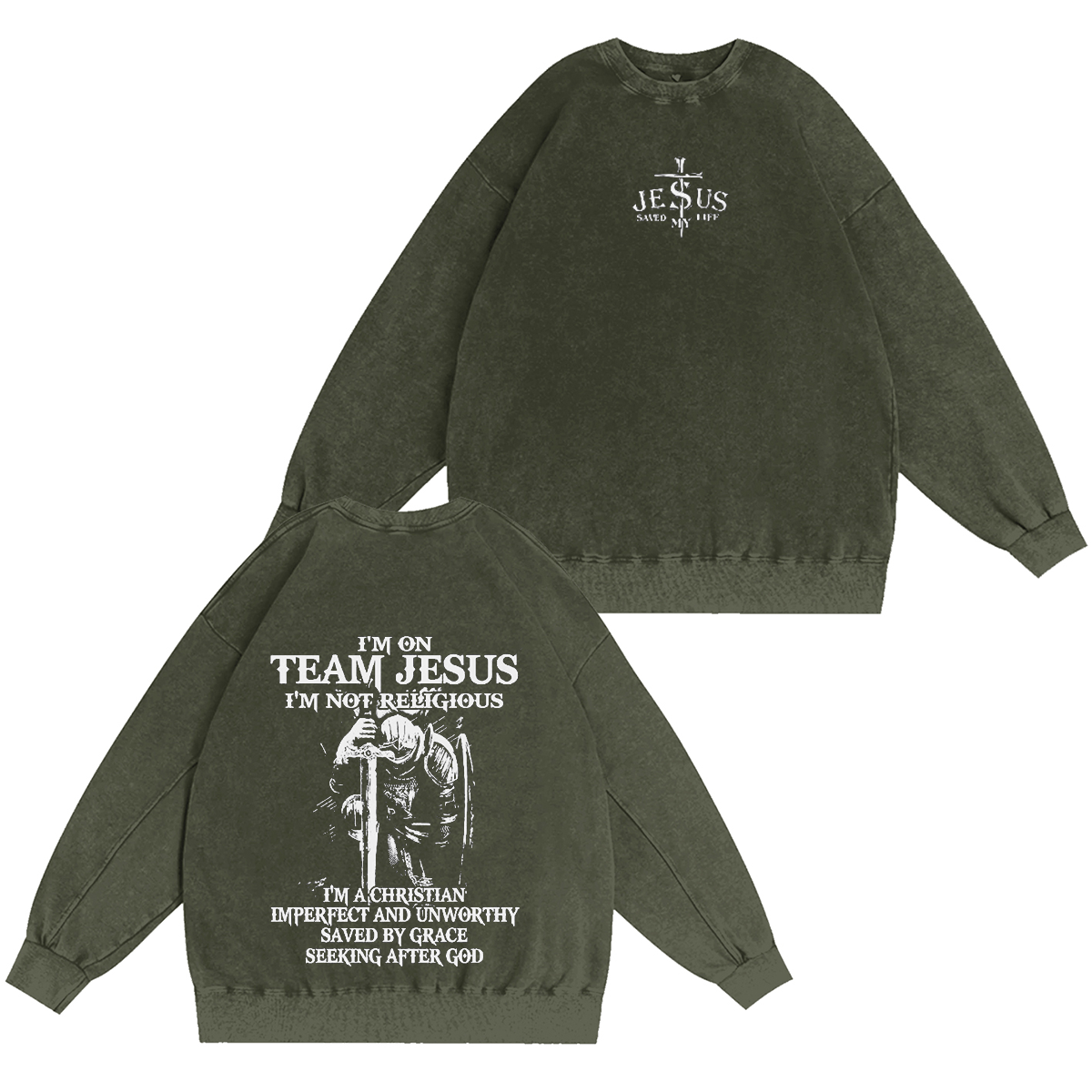Team Jesus Unisex Washed T-shirt/Crewneck/Hoodie