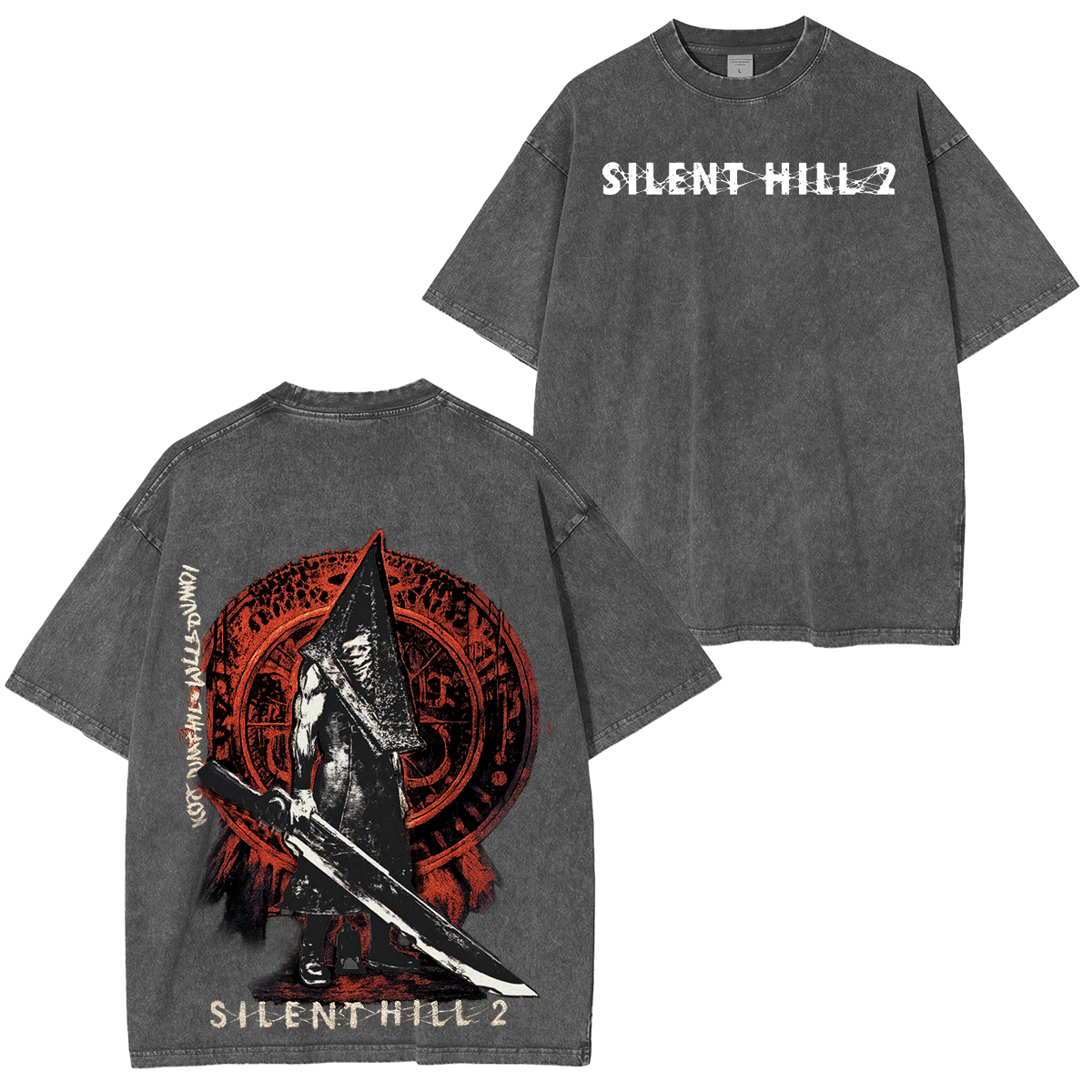 SILENT HILL 2 Pyramid Head Vintage Unisex Washed T-Shirt