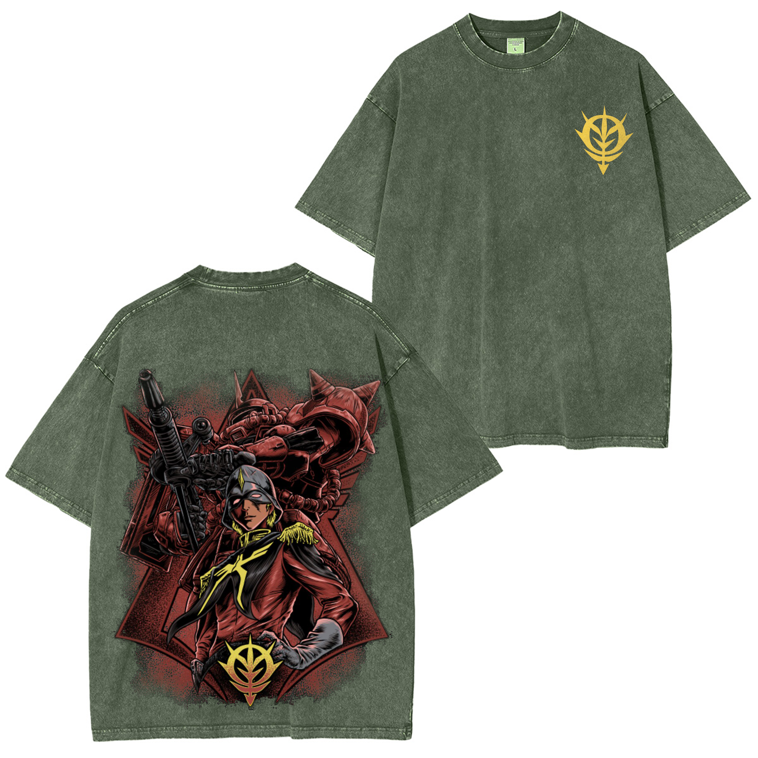 MS-06 Char Zaku II Classic Vintage Unisex Washed T-Shirt