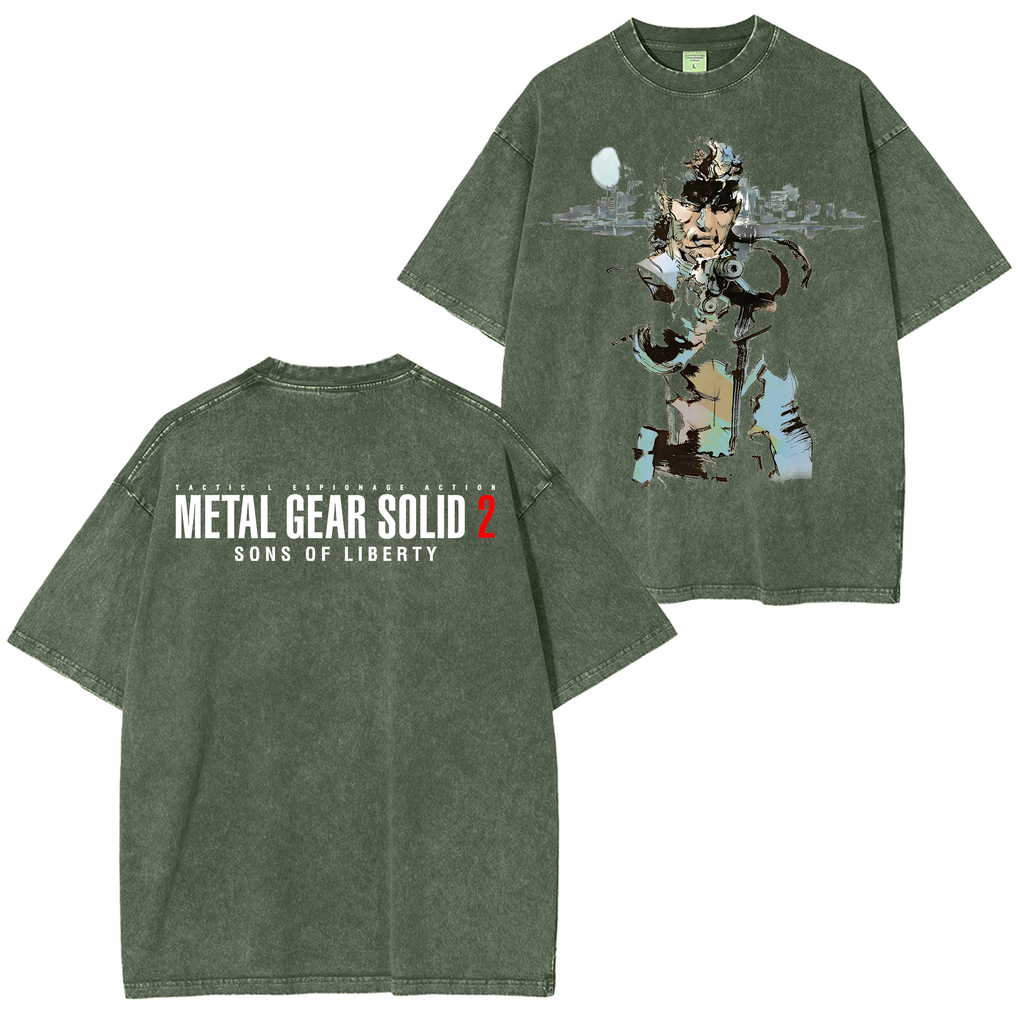 Metal Gear Solid 2: Sons of Liberty Unisex Washed T-Shirt