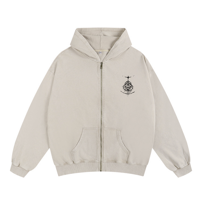 Malenia, blade of miquella Unisex Washed Zip Up Hoodie