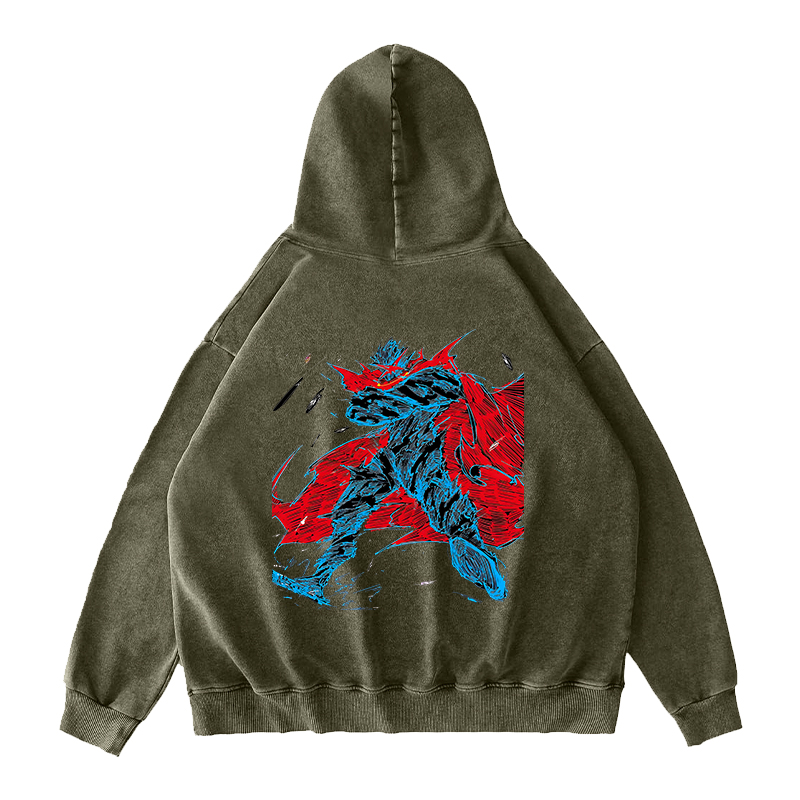 Gurren Lagann Unisex Washed Hoodie