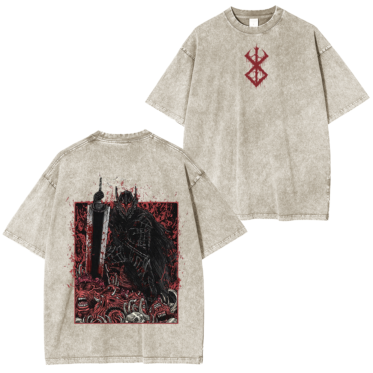 Guts Cursed Armor Grim Unisex Washed T-Shirt