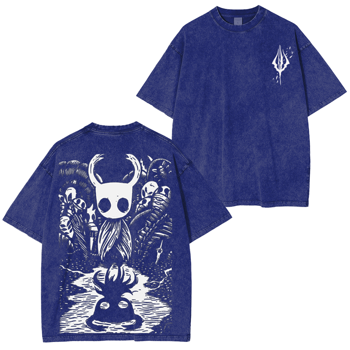 Ghost Knight Graphic Art Hollow Knight Funny Game Vintage Washed T-shirt/Crewneck/Hoodie