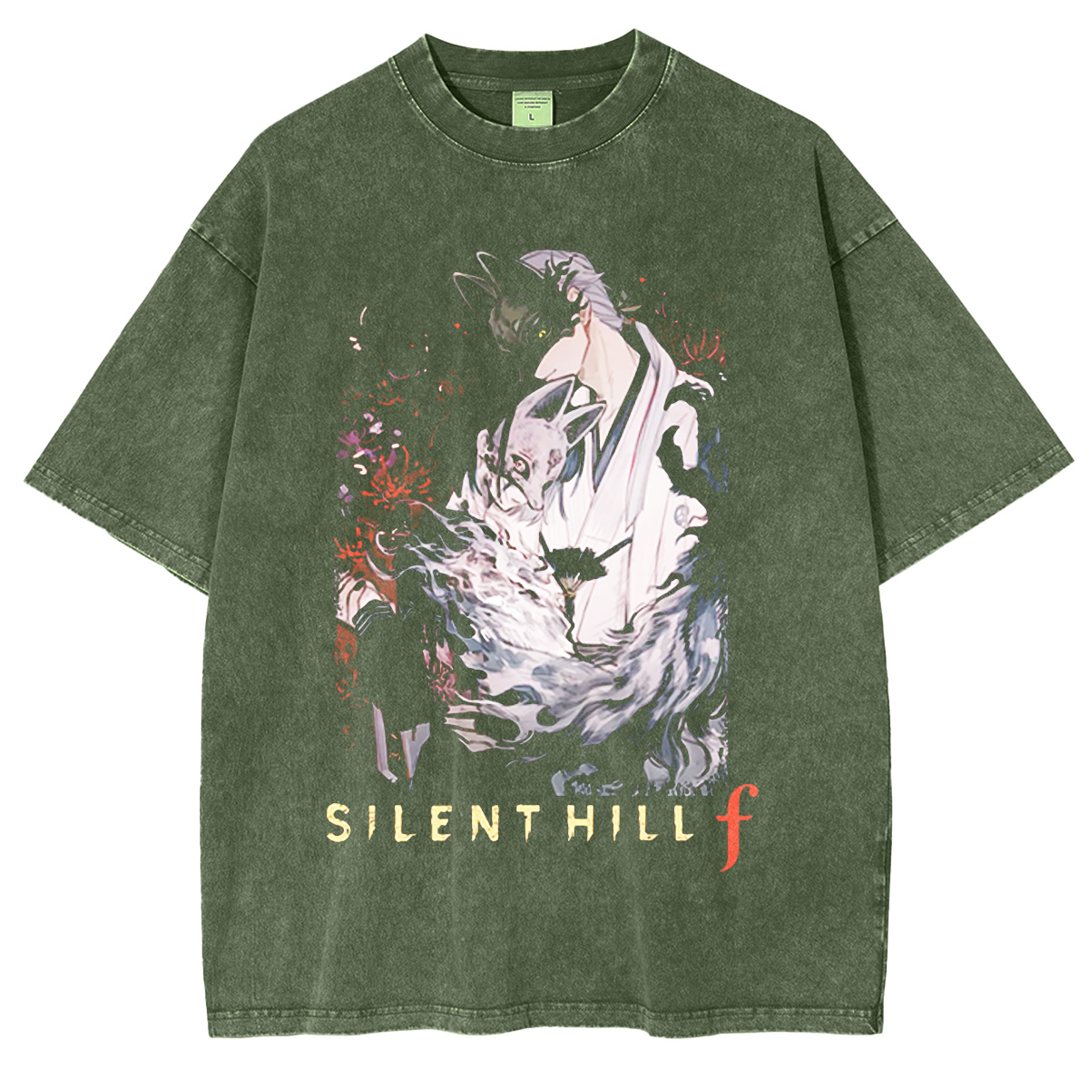 Fox Mask x Hinako Silent hill f Vintage Washed T-shirt/Crewneck/Hoodie