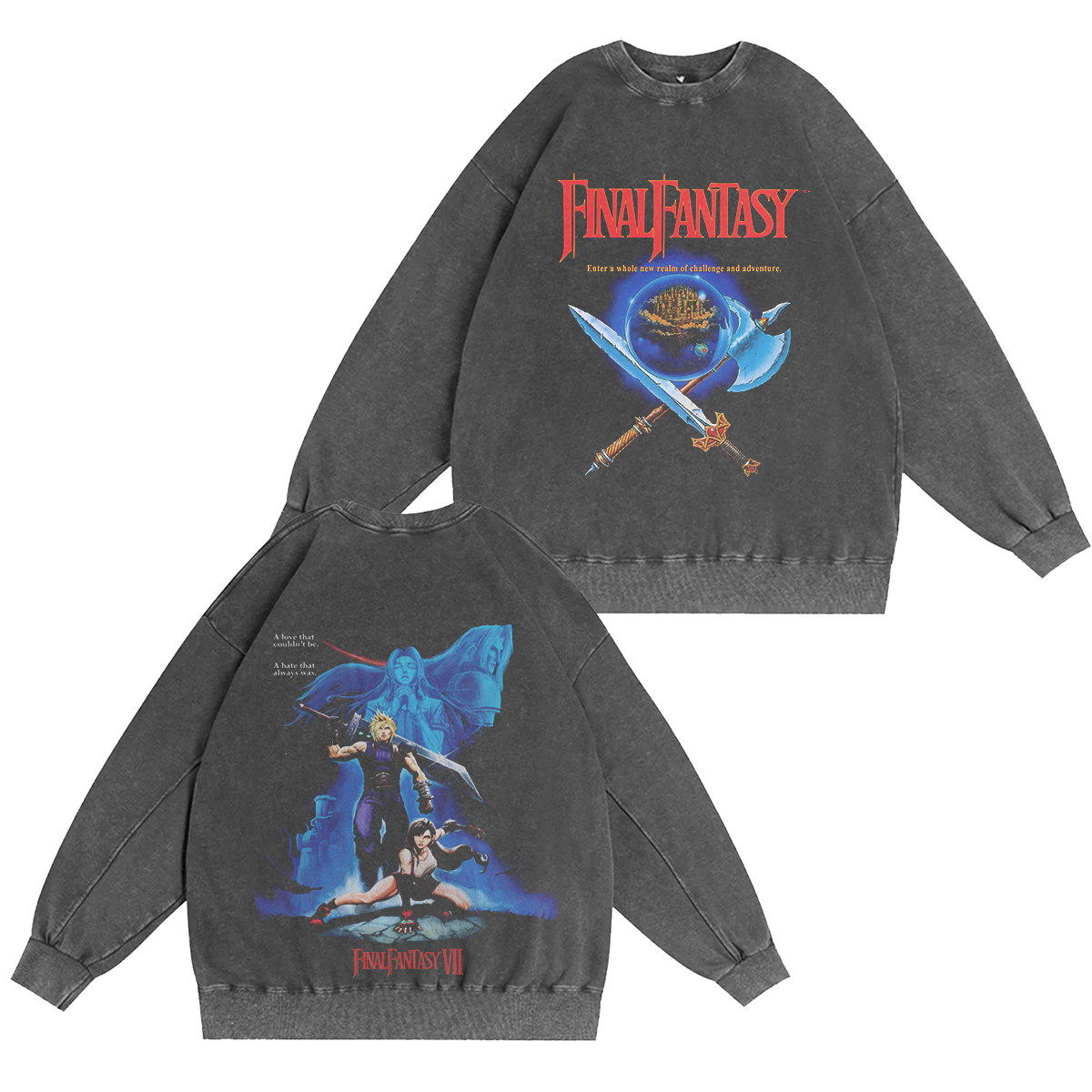 Final Fantasy VII Vintage Washed T-shirt/Crewneck/Hoodie