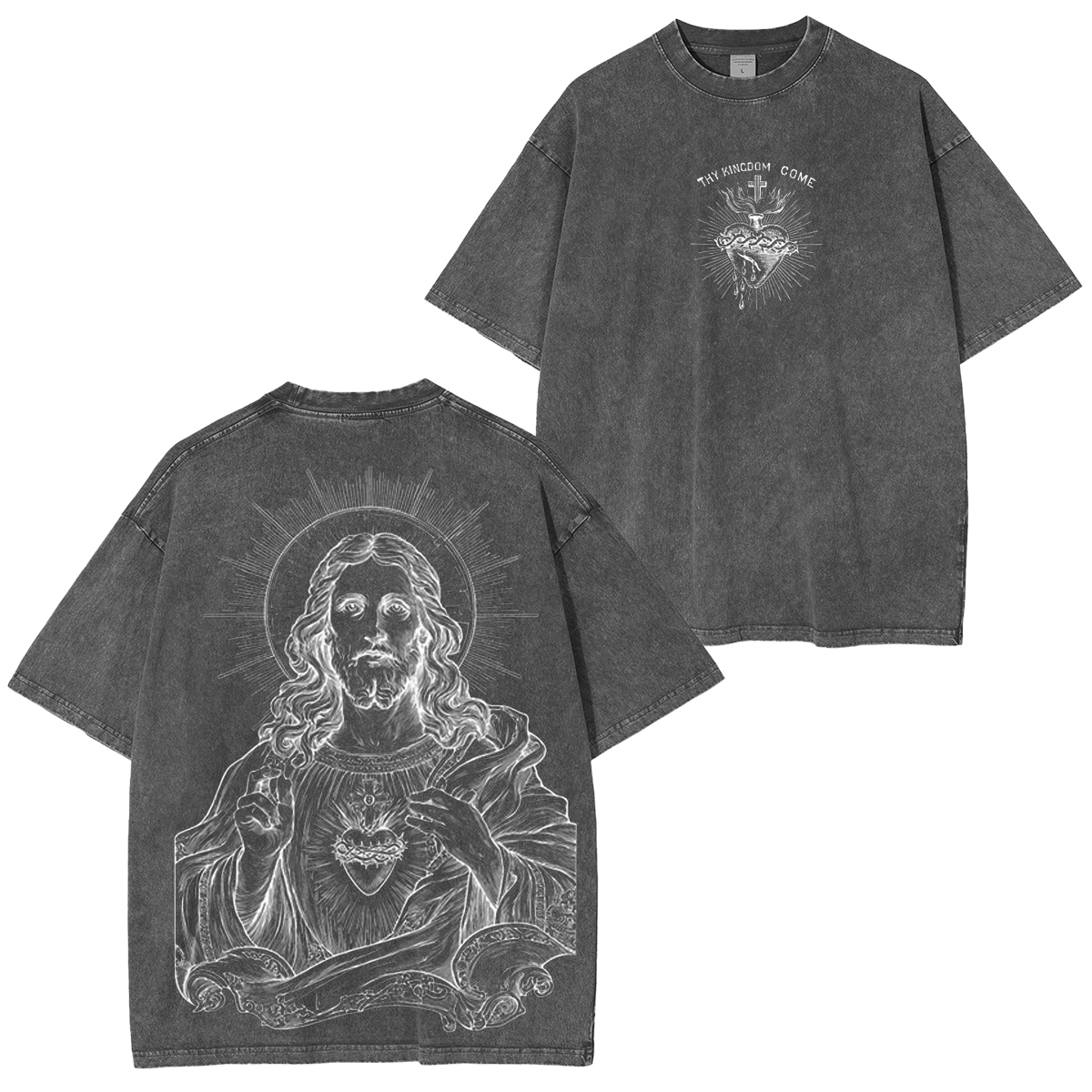Sacred Heart of Jesus Vintage Washed T-shirt/Crewneck/Hoodie