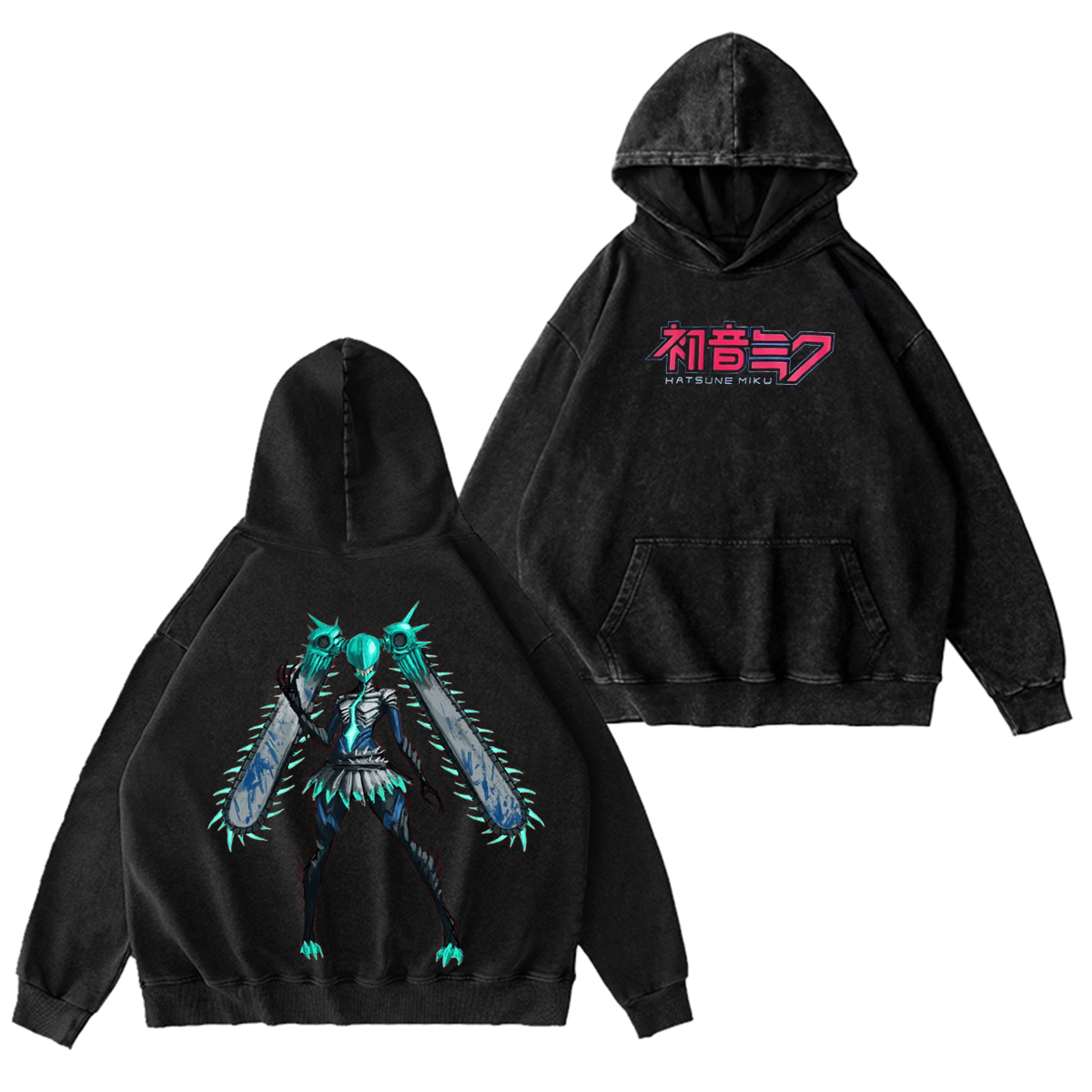 Chainsaw Miku Unisex Washed T-shirt/Crewneck/Hoodie
